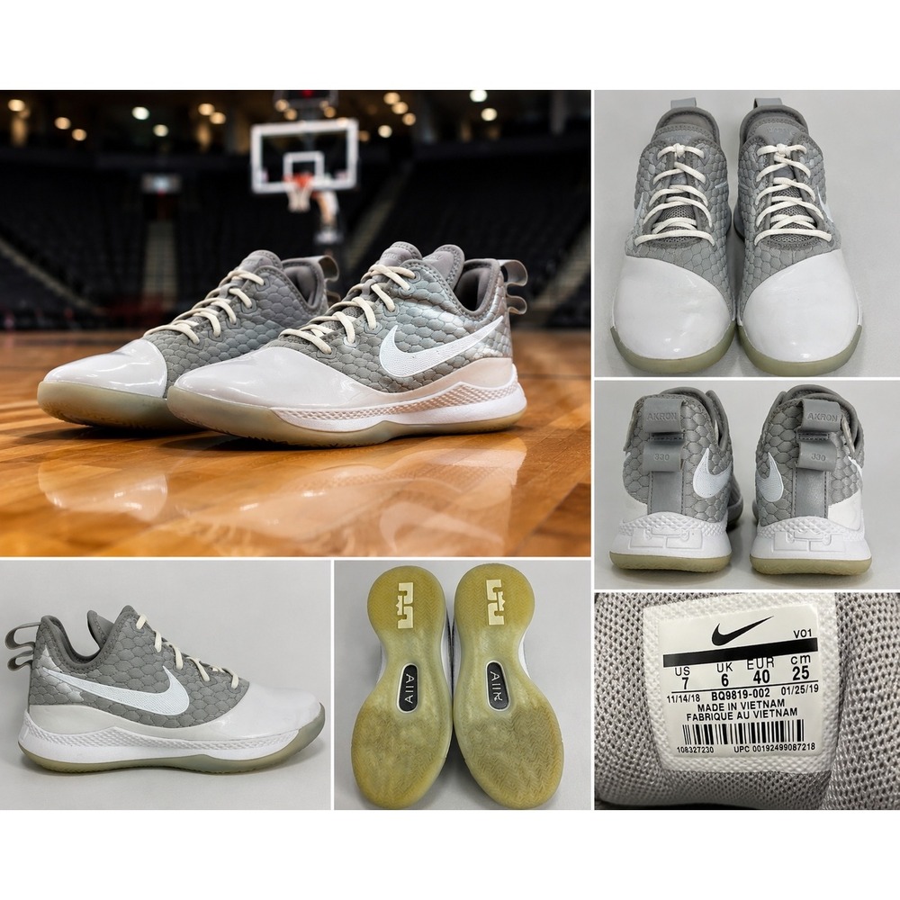 Nike LeBron Witness 3 Wolf Grey White Basketball Shoes BQ9819-002 Womens 7